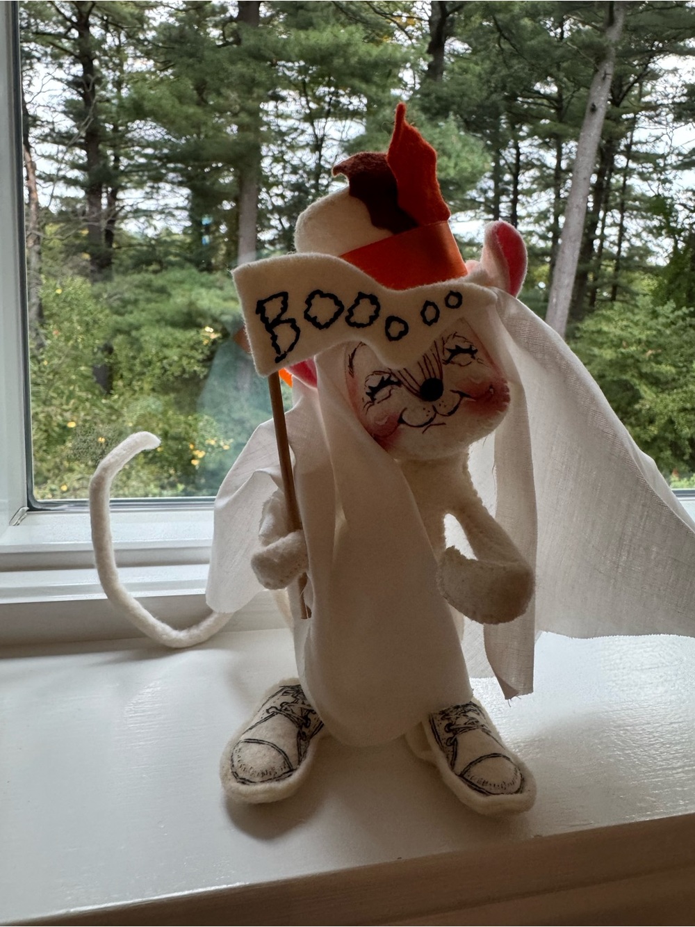 Annalee Halloween white ghost mouse collectible